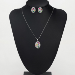 Alternative view of Swarovski Crystals Set-Silver