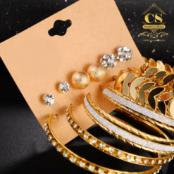Alternative view of 6 Pairs Hoop Earrings Set
