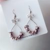 Simulated Pearl Bowknot Earrings