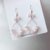 Simulated Pearl Bowknot Earrings
