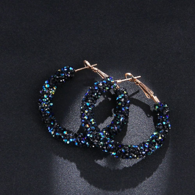 Crystal Hoop Earrings - Image 3