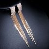 Long Crystal Tassel Earrings