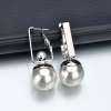 Pearl Dangle Earrings Silver