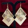 Rhombus Shape Dangle Earrings