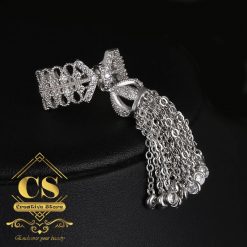CZ Crown Tassel Ring