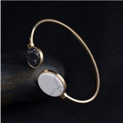 B&W Marbelized Bangle