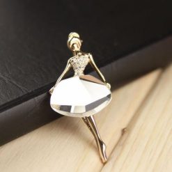 Dancing Doll Crystal Brooch