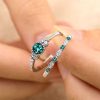 Double Ring Zircon Green