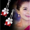 Flower Square Crystal Earrings
