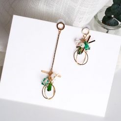 Geometric Tassel Earrings Gold