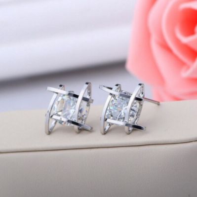 Geometric Zircon Studs - Image 2