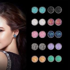 Glittery Button Studs