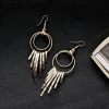 Hoop Style Tassel Earrings