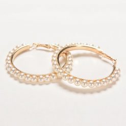 Pearl Hoop Earrings