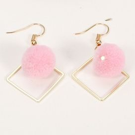 Plush in Square Earrings
