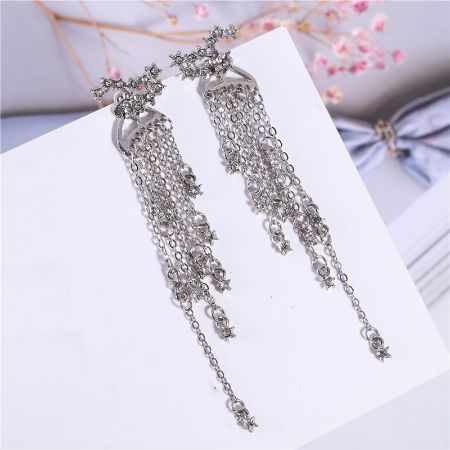 Star Chain Drop Earrings