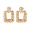 Textured Hanging Earrings - Golden