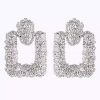 Textured Hanging Earrings - Silver