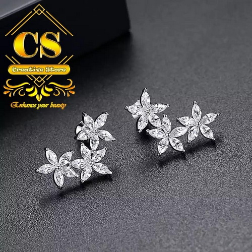 Blossom Flower Zircon Studs