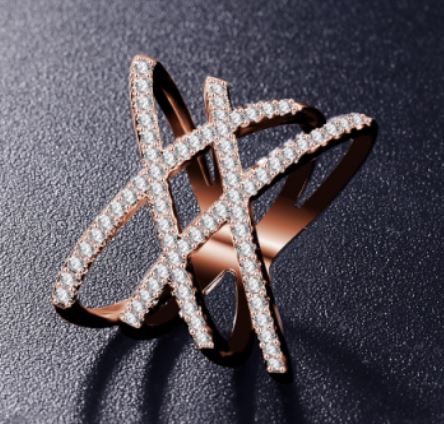 Cubic Zircon Multi Cross Ring RG