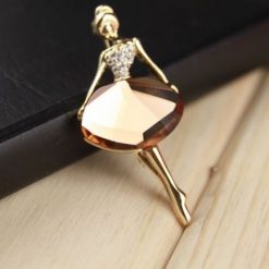 Dancing Doll Crystal Brooch