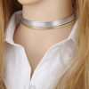 Double Collar Leather Style Choker