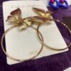 Butterfly Golden Hoop Earrings